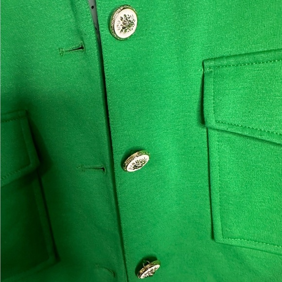 Jules and Leopold Women XL NWT Green Cropped Blazer Jacket Lined Preppy Office - Picture 3 of 11